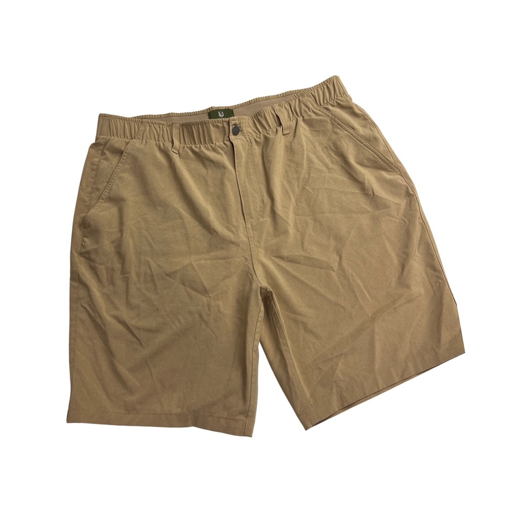Rorie Whelan Golf Shorts Men 38 Tan Performance Stretch Chino Khaki 9" Inseam D6
